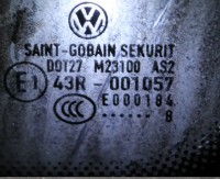 Стекло кузова VW Caddy 2KN Saint Gobain Sekurit Dot27 M23100 AS2 E1 43R-001057 CCC E000184 2K0845411G 2K0845411